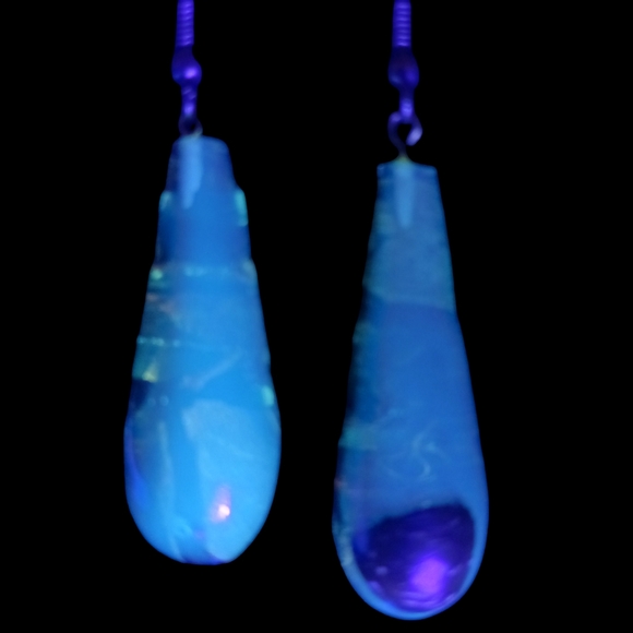 Amber drop earrings - Picture 3 of 5